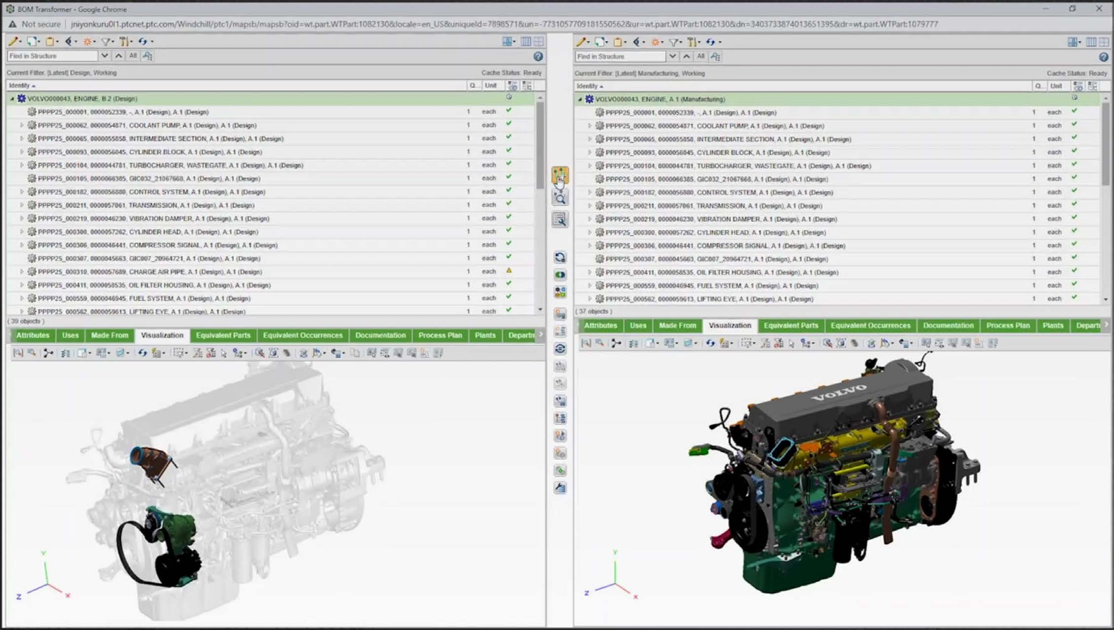可视化在管理上游和下游结构以及维护两个数据集之间的“关联性”中所发挥着关键作用