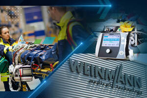 Technicians Servicing emergency medical equipment