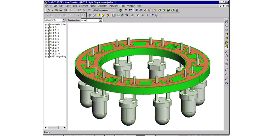 ptc history_blog_3dmodeling_prodesktop_LEDring-assembly.png