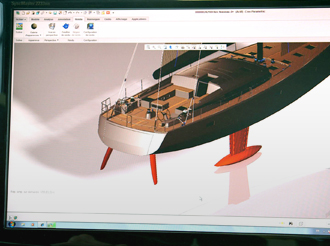 コンピュータ処理されたボートの画像