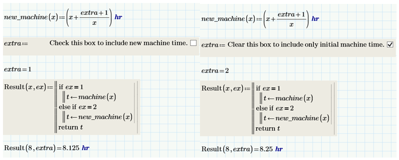 Check the box to include new machine time