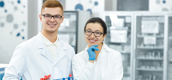 Sysmex Corporation Two lab technicians 