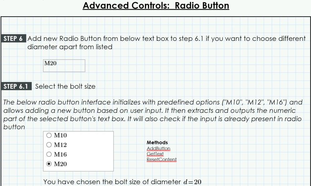 Using a Text Box to add a new option to the Radio Button