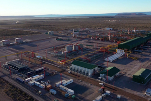 aerial view of an oilfield