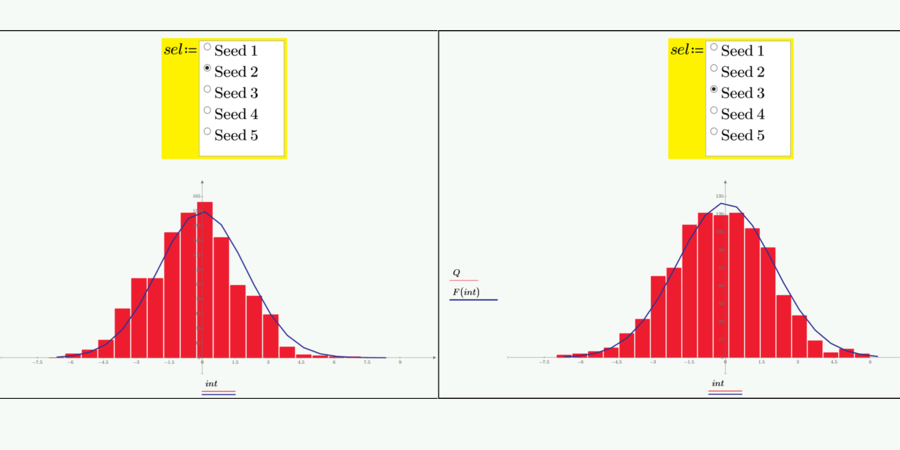 Changing Mathcad plots with Radio Button seeds