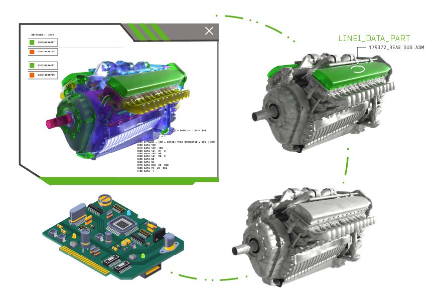 访问装配过程的 3D 和增强现实可视化视图